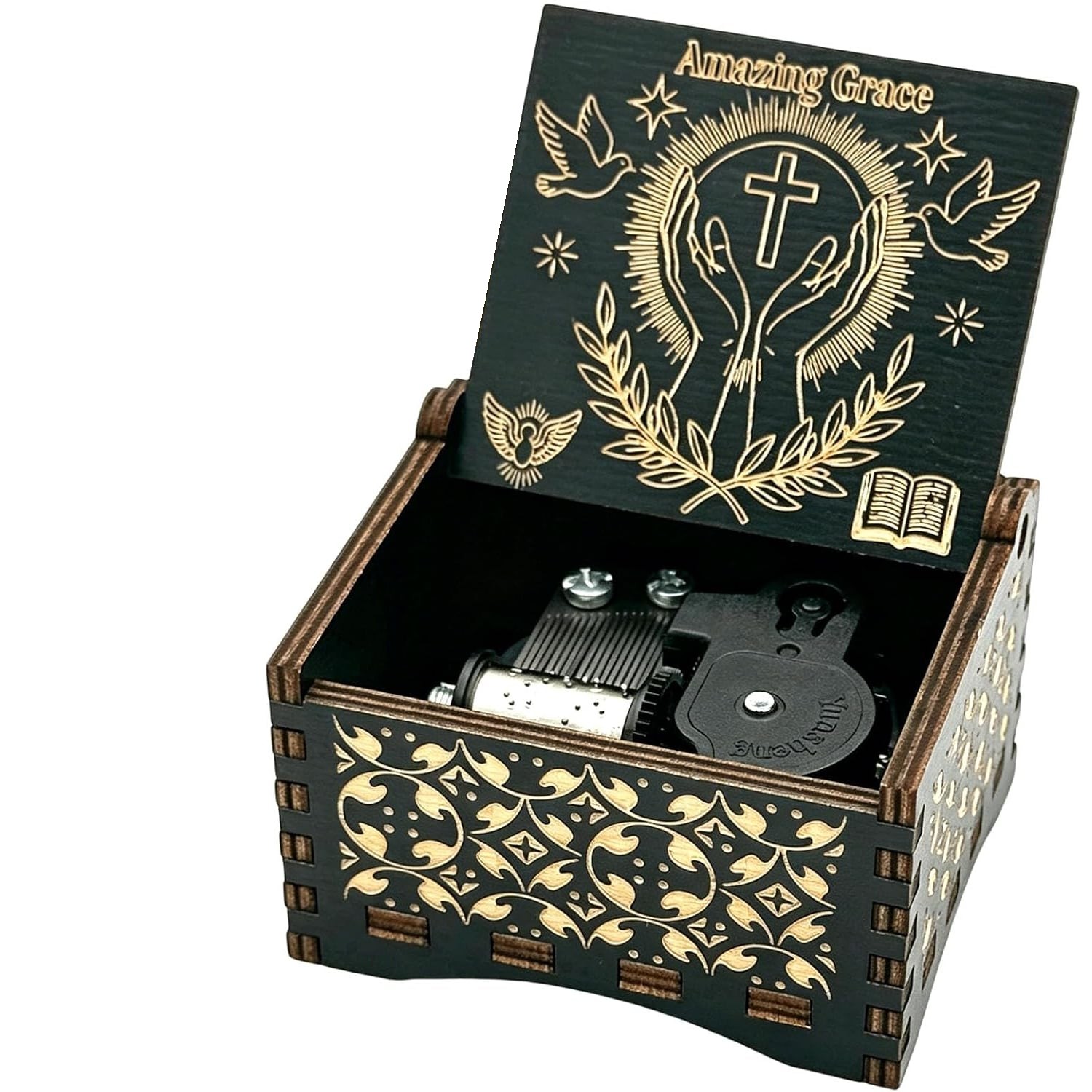 Amazing Grace Engraved Wooden Music Box, an engraved gift from Engraved Gifts Company