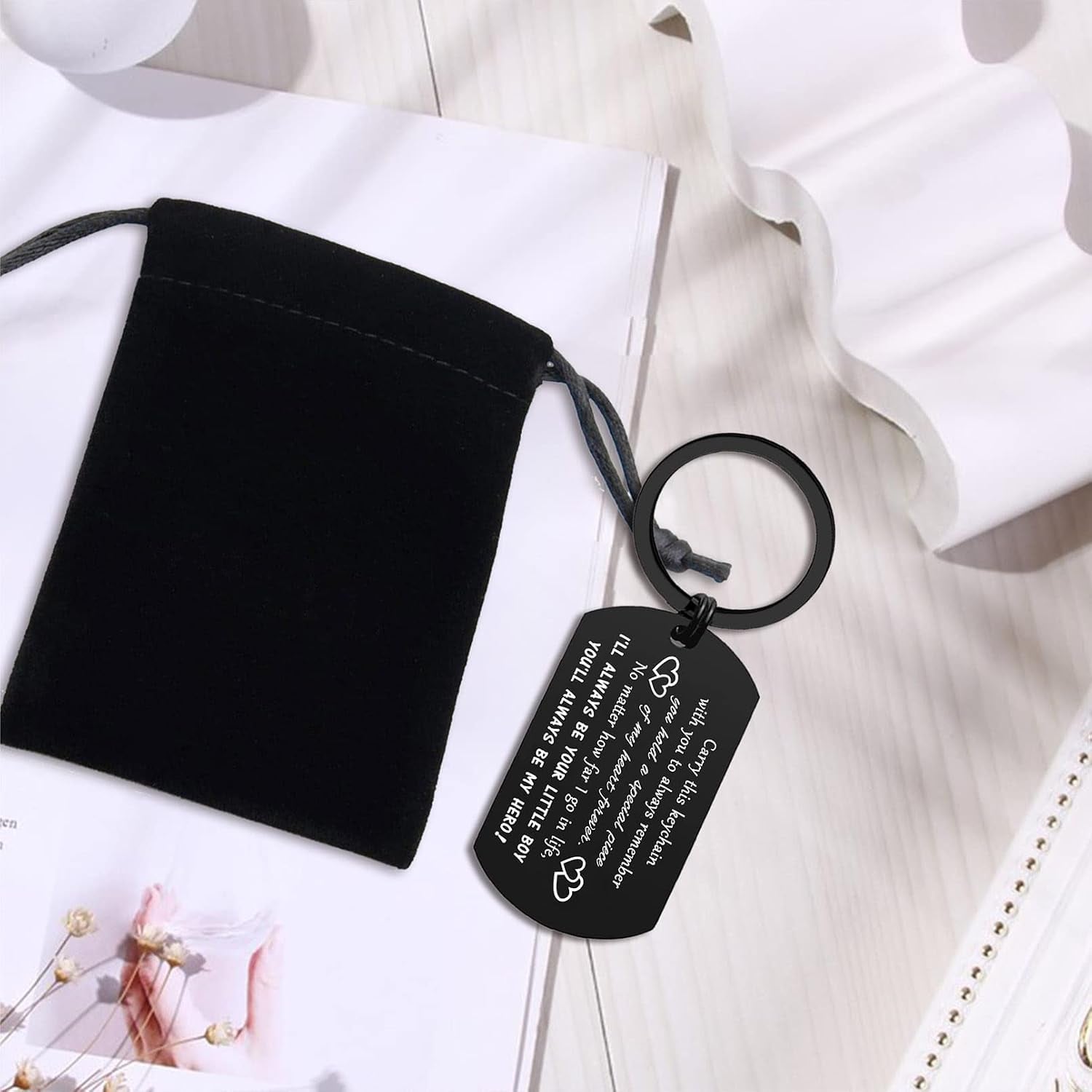 Drive Safe Dad Engraved Keychain From Son