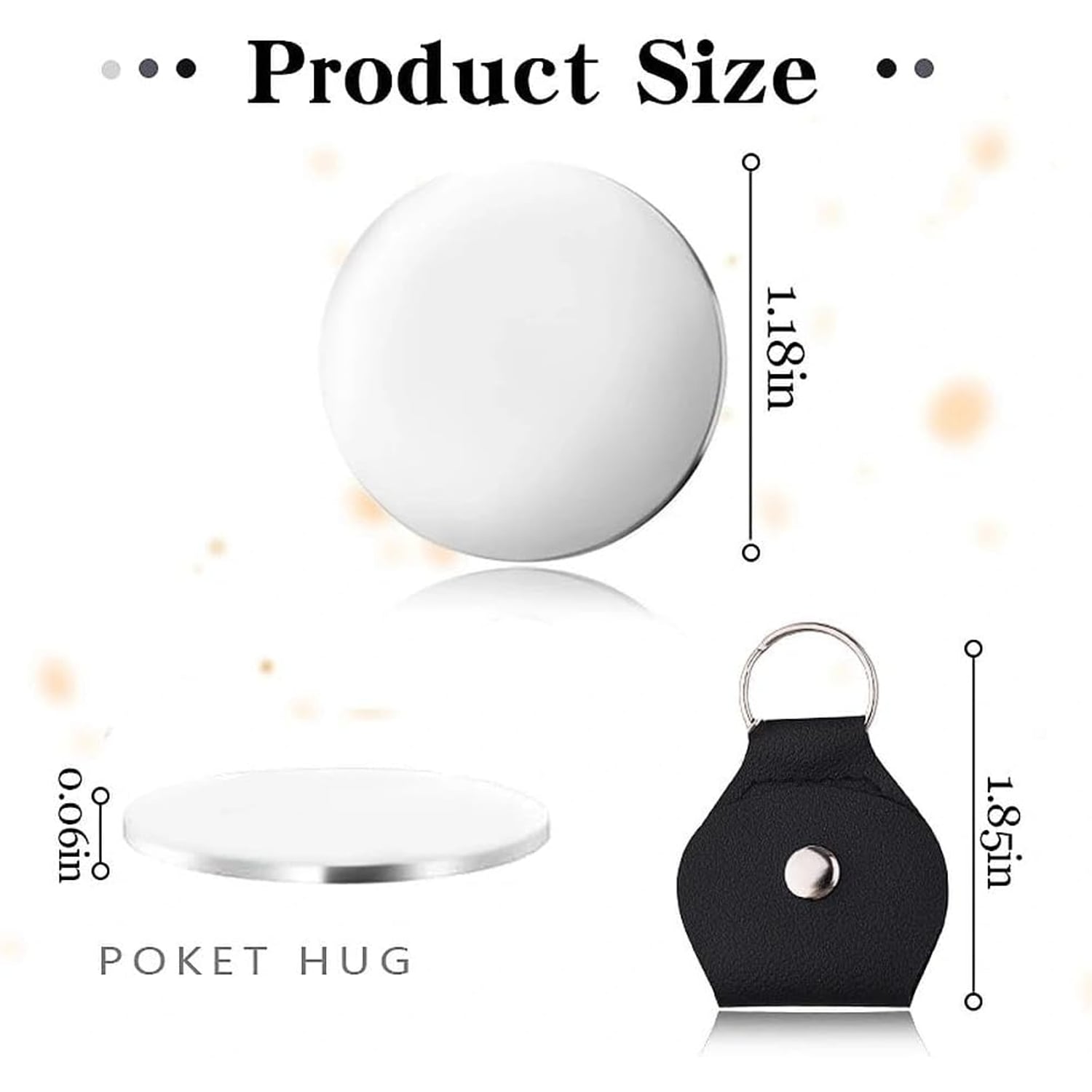 Friends Engraved Pocket Hug Token with PU Leather Keychain Pouch