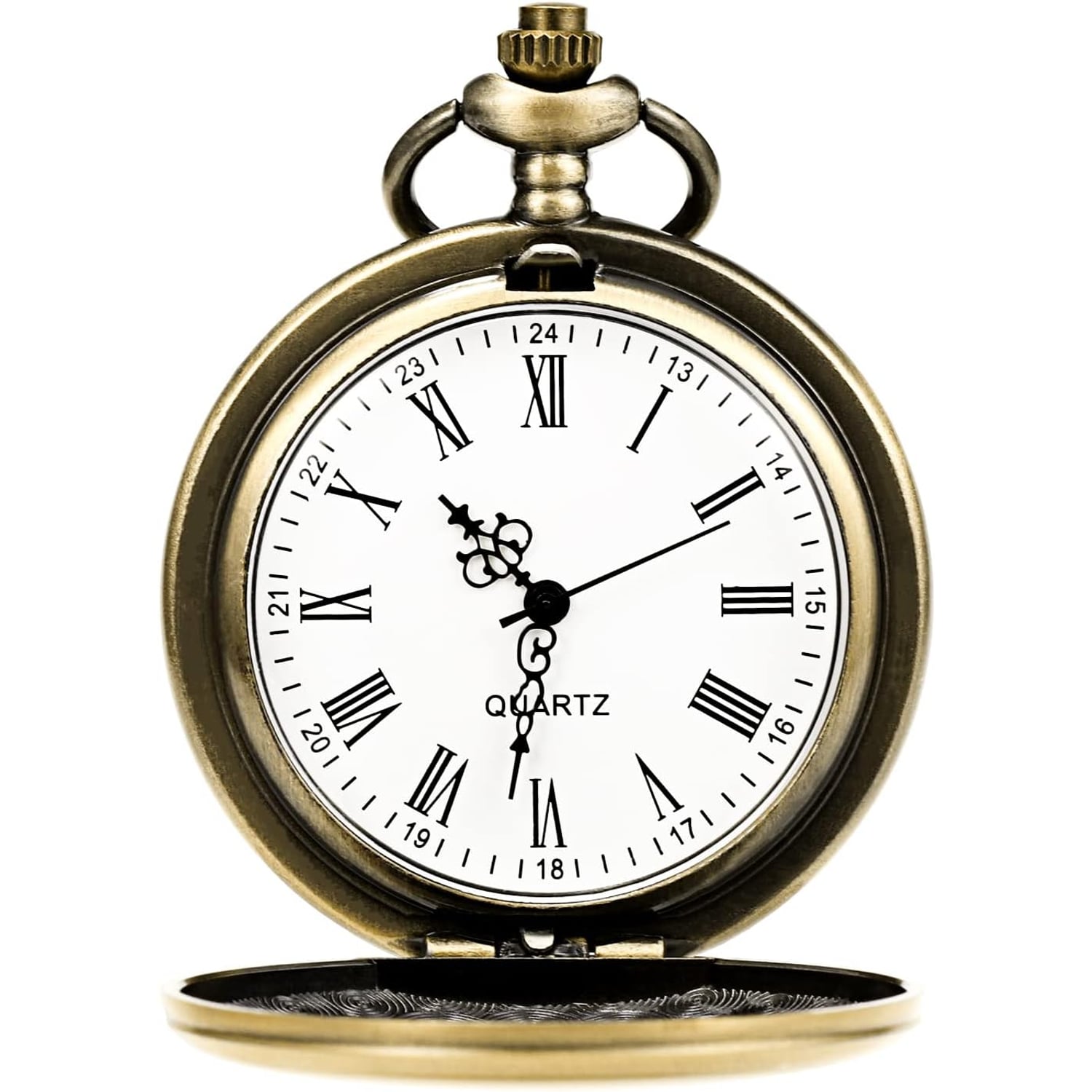 To My Son Engraved Bronze Pocket Watch with Chain and Gift Box: image 2