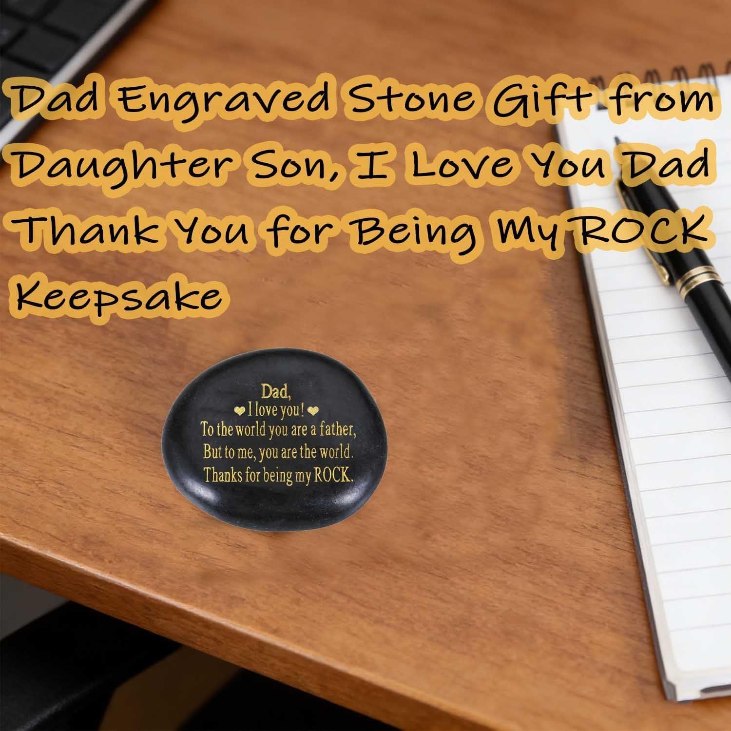 Dad My Rock Engraved Keepsake Stone: image 2