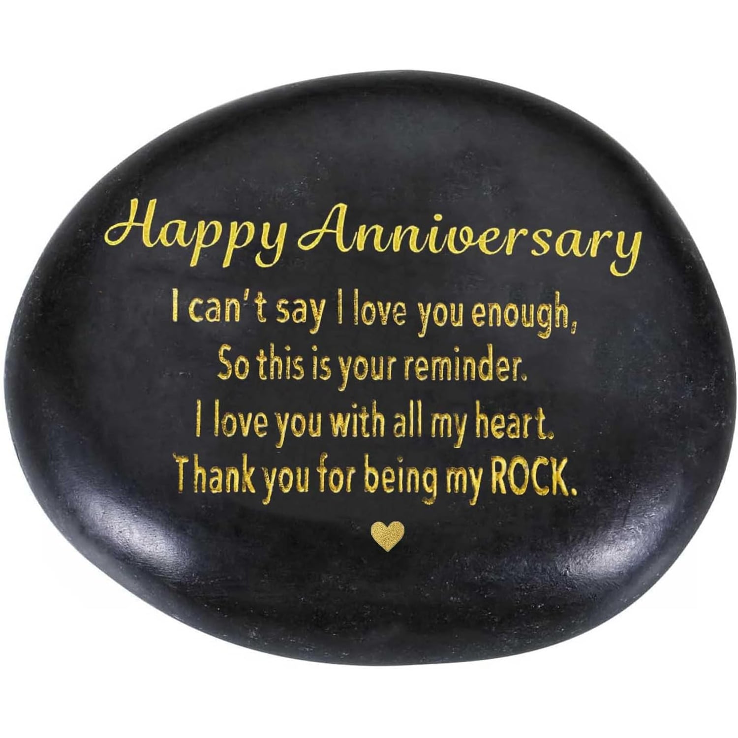 Happy Anniversary Engraved Stone