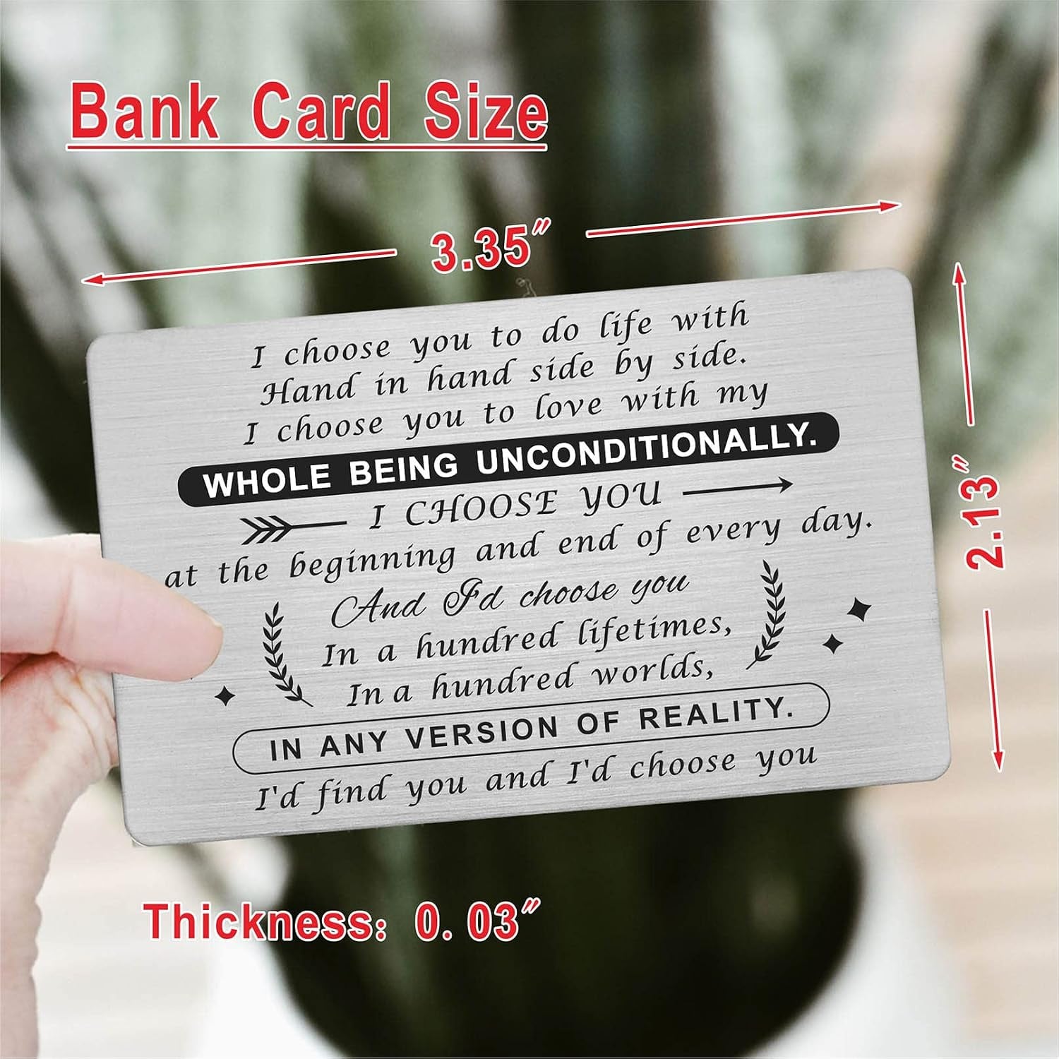 I Choose You Engraved Wallet Card: image 2