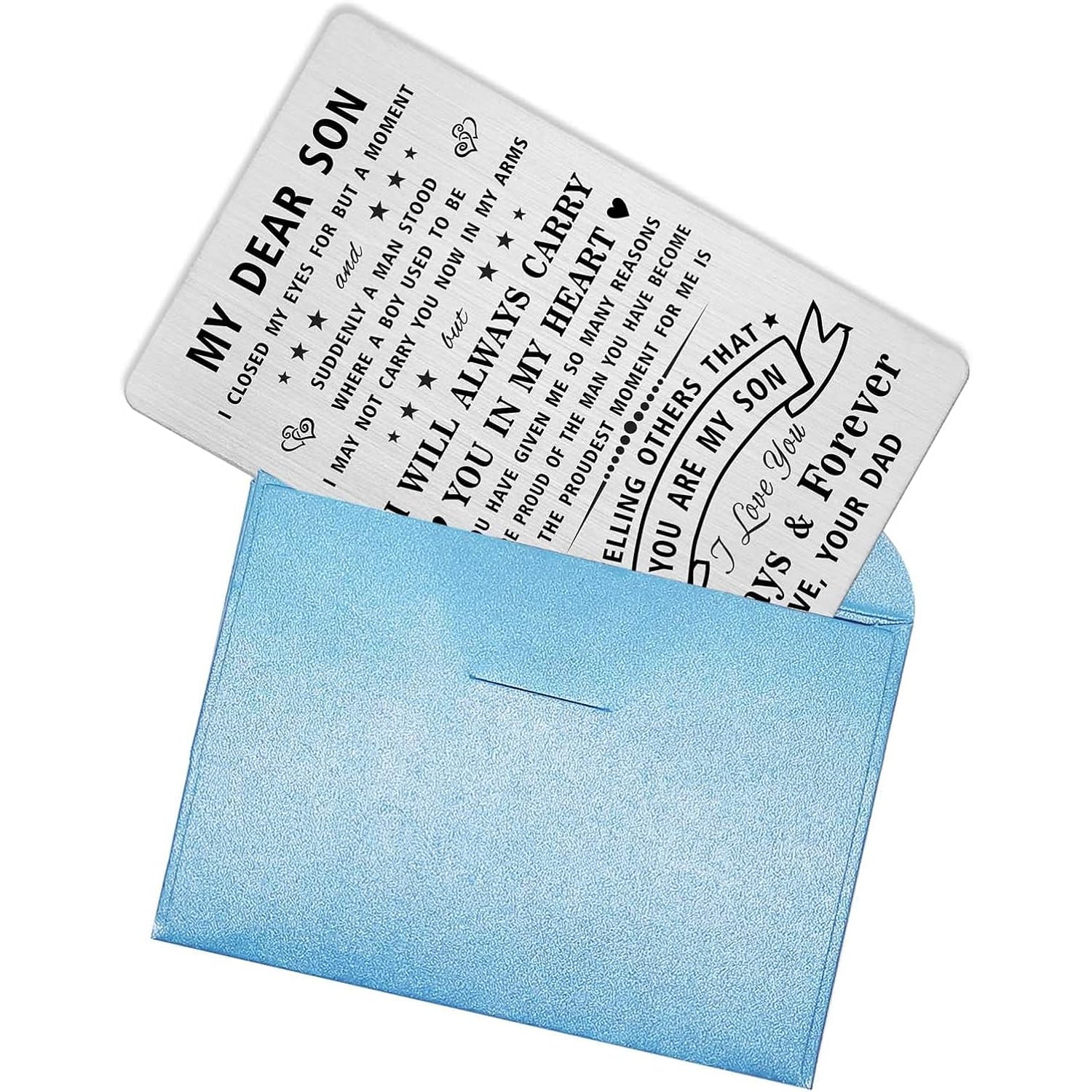 My Dear Son Engraved Wallet Card from Dad: image 6