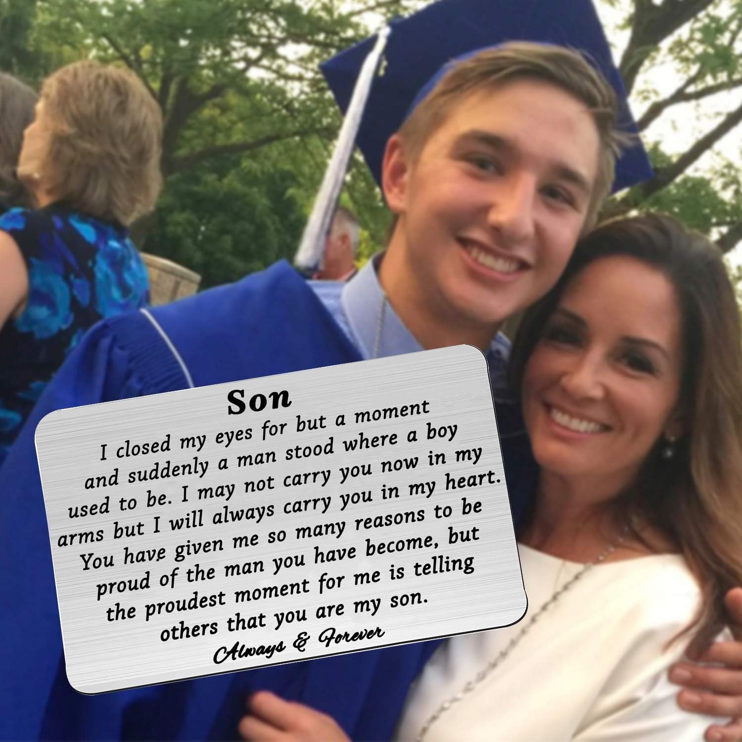 Son Engraved Wallet Card Keepsake