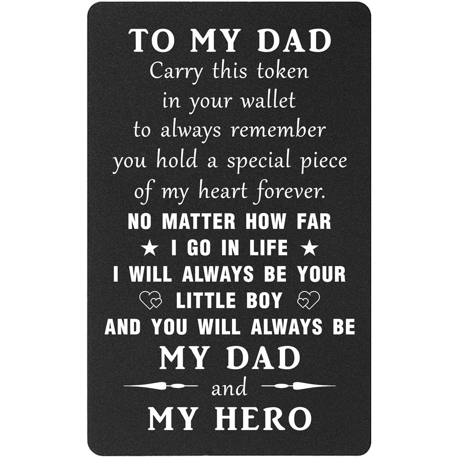 To My Dad Engraved Wallet Card from Son