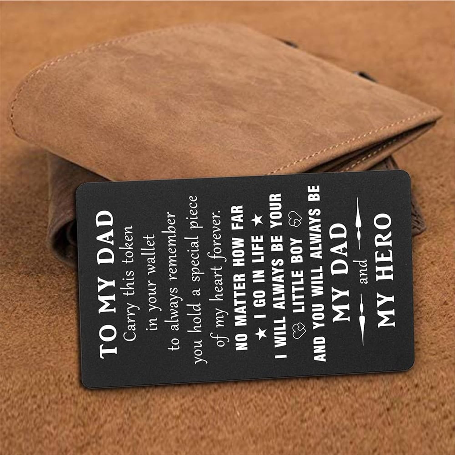 To My Dad Engraved Wallet Card from Son