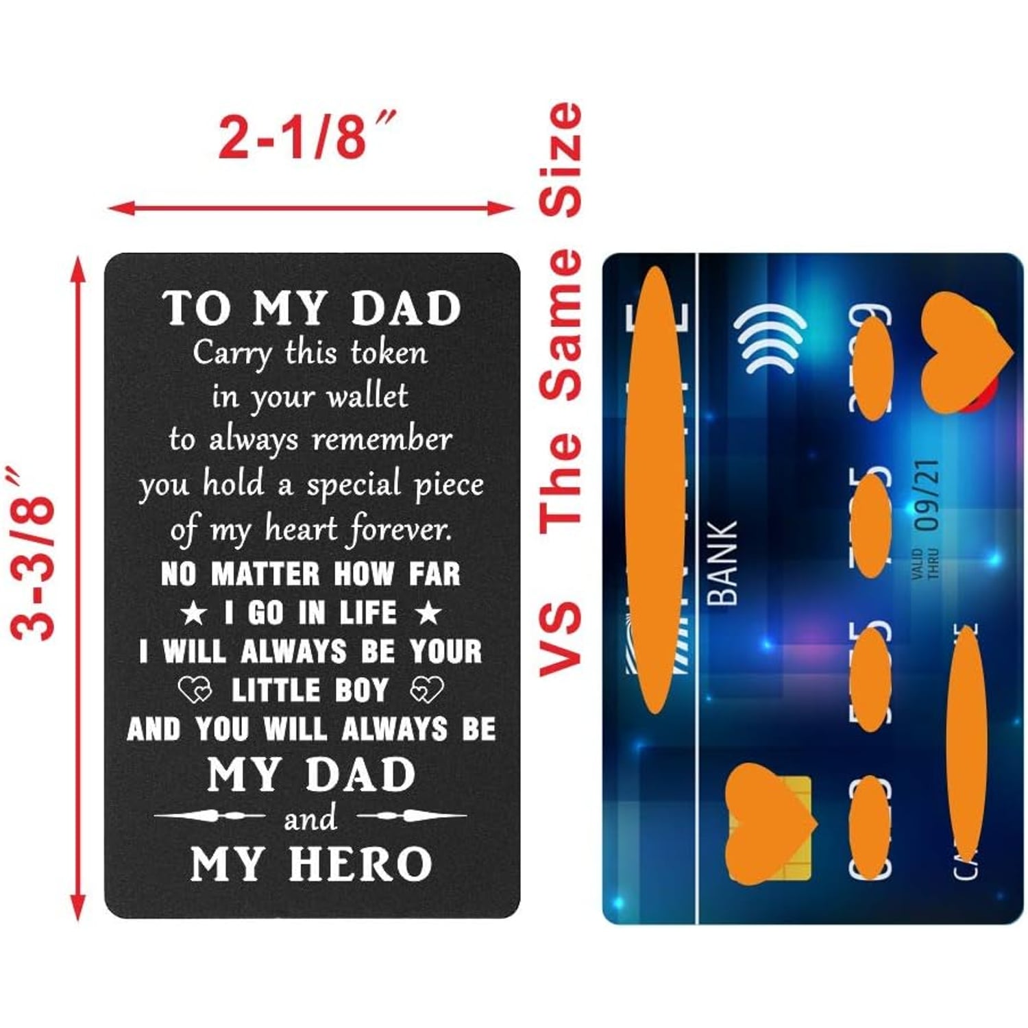 To My Dad Engraved Wallet Card from Son