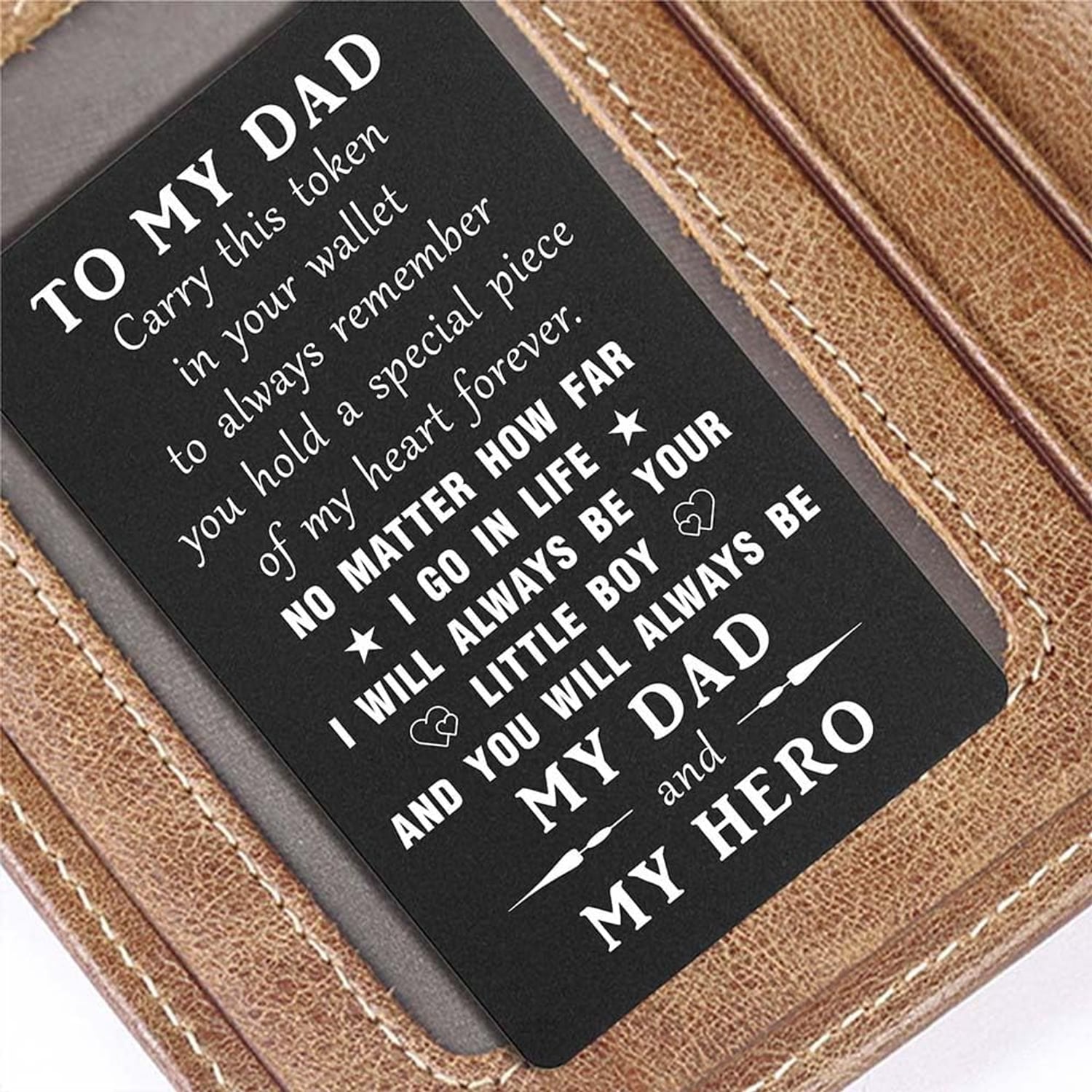 To My Dad Engraved Wallet Card from Son