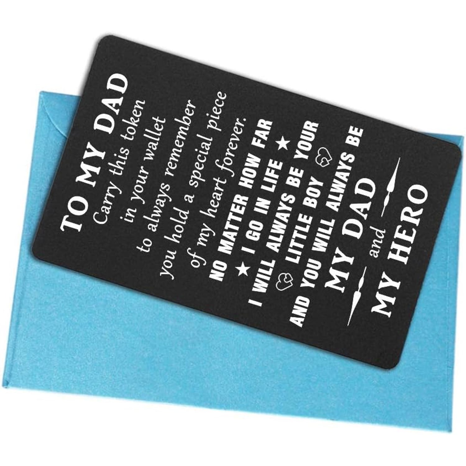 To My Dad Engraved Wallet Card from Son